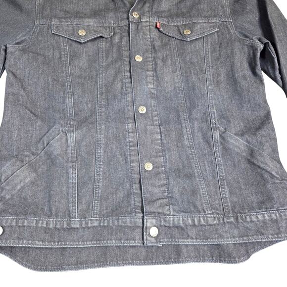 Levis Commuter Pro Denim Men's Trucker Jacket Indigo Blue Men’s XL Vented Hooded - Picture 8 of 16